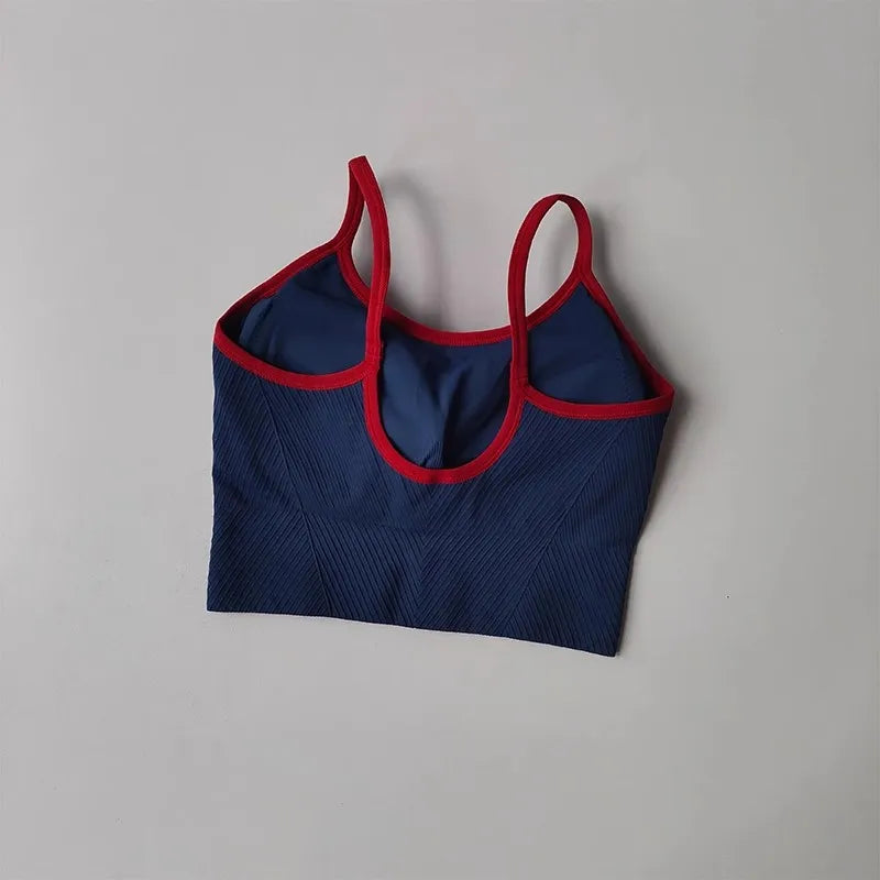 Women Breathable Sports Bra Push Up Yoga Crop Top Gym