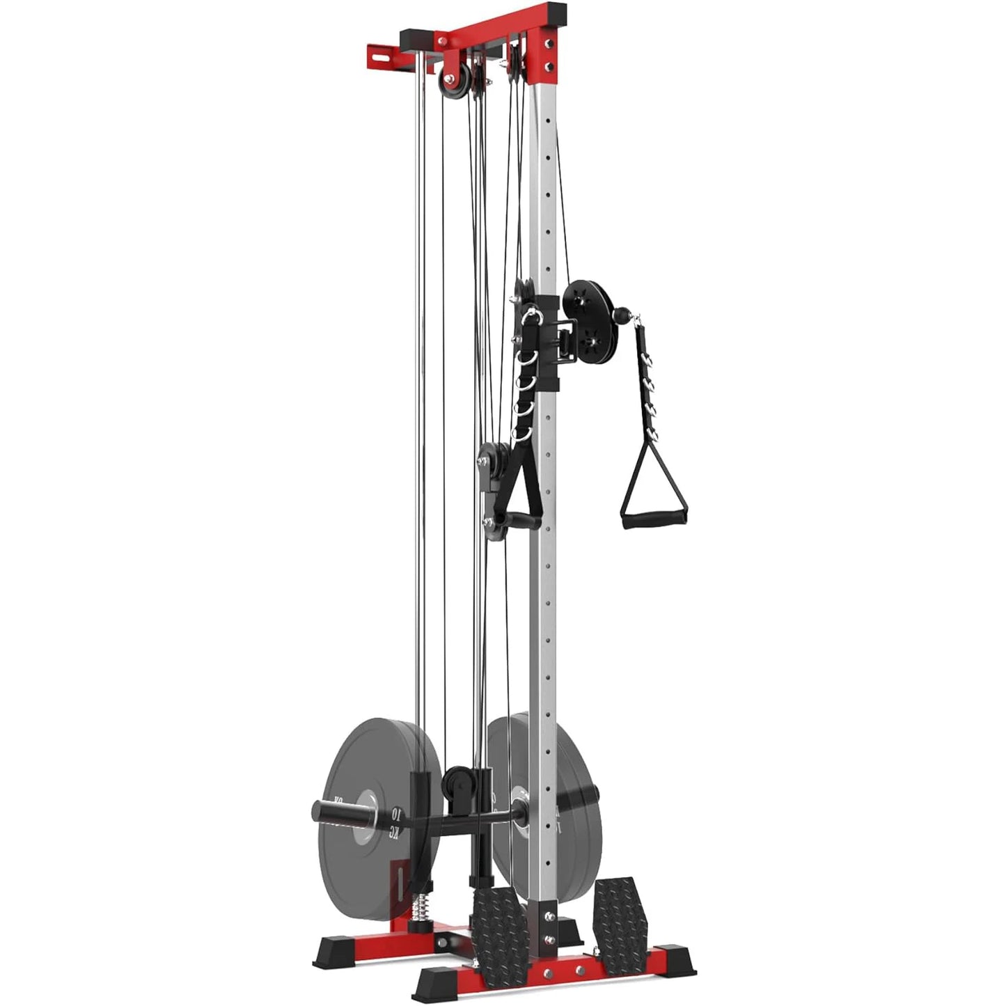 HiMISS Wall Mount Lat Pulldown Cable Machine With Adjustable Pulleys