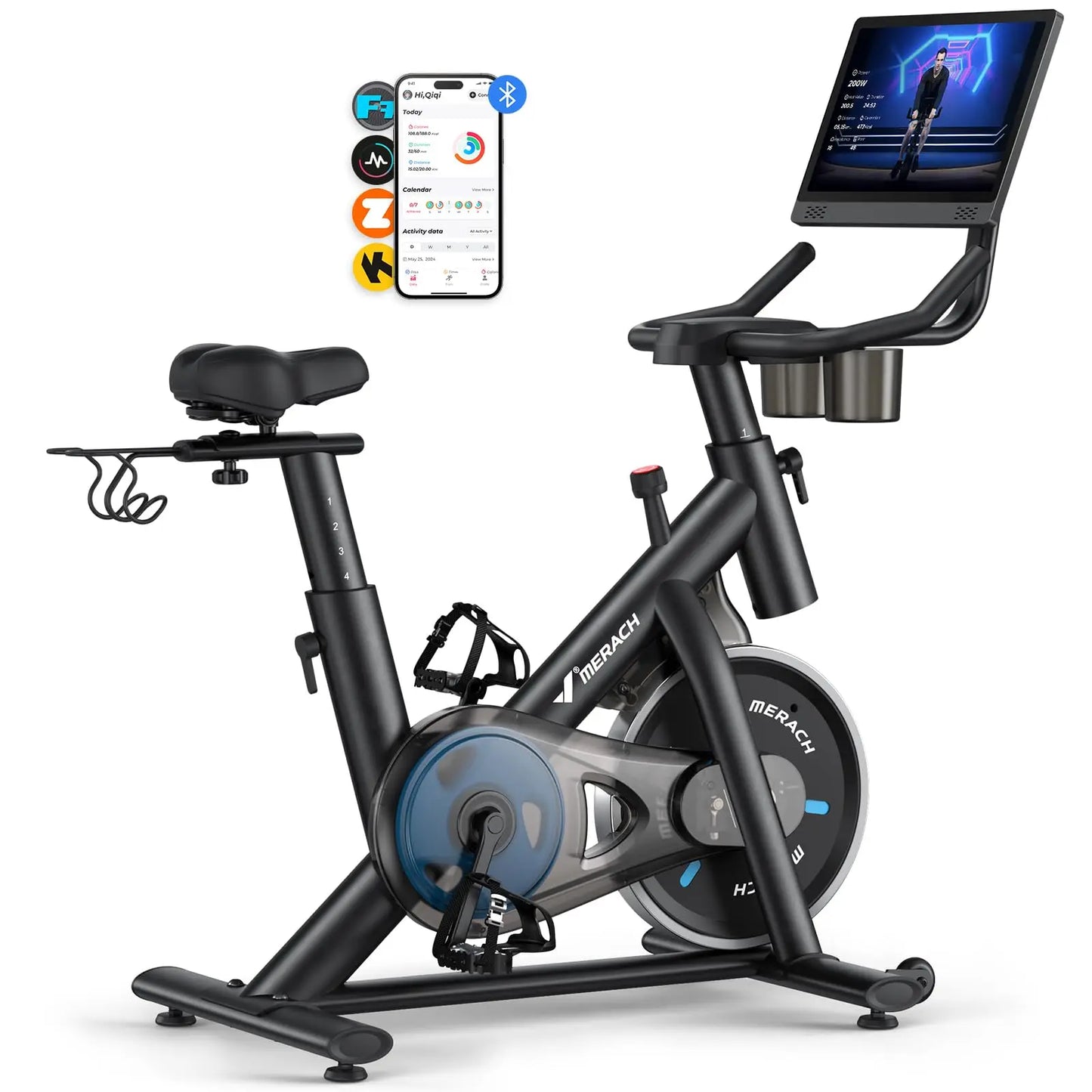 Merach Exercise Bike Brake Pad Stationary With Exclusive App