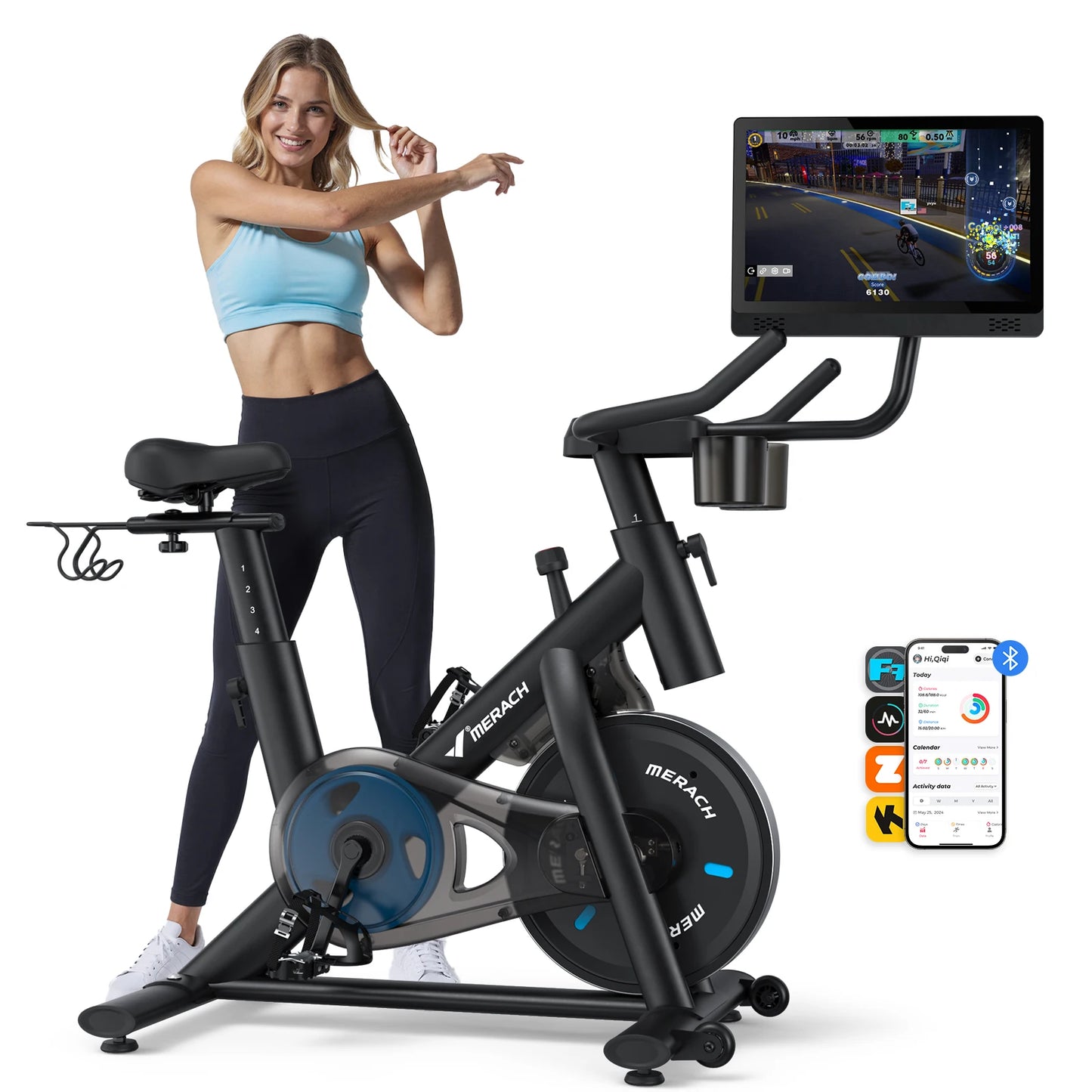 Merach Exercise Bike Brake Pad Stationary With Exclusive App