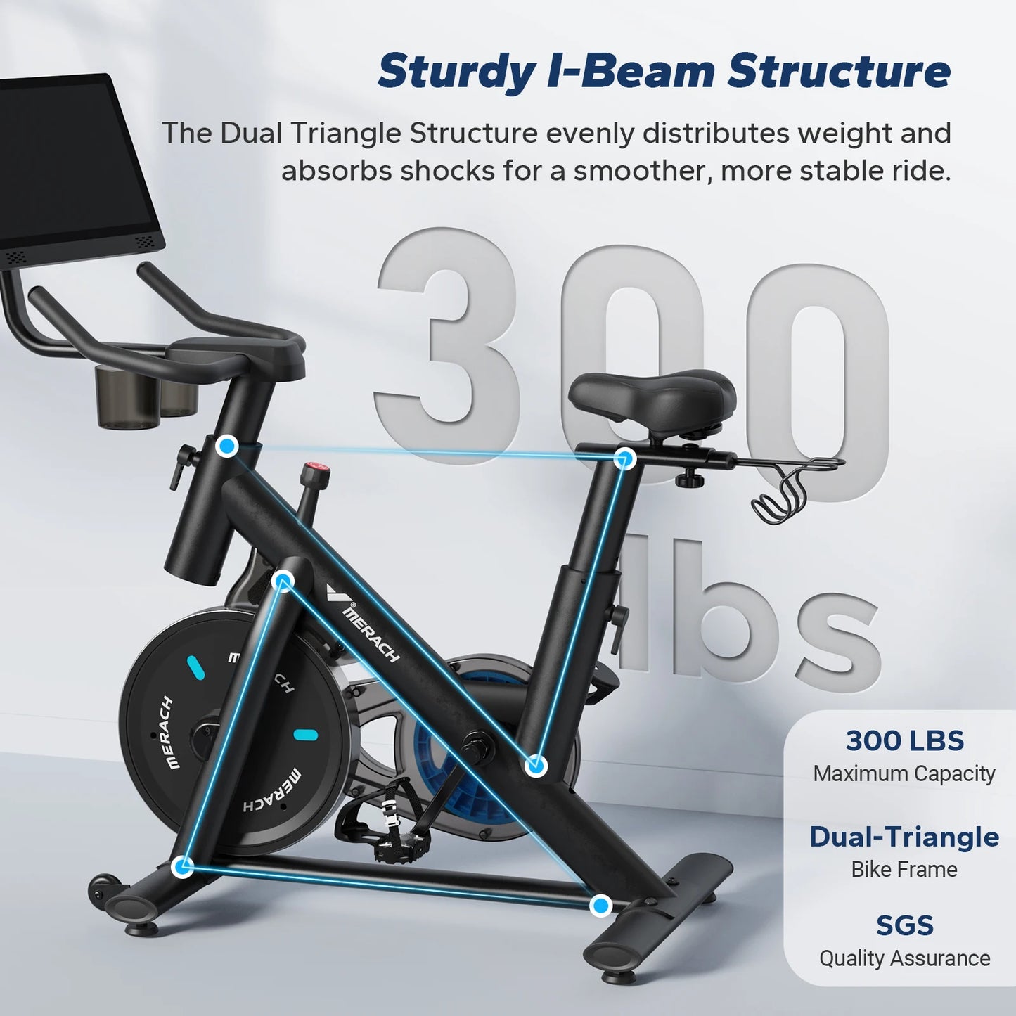 Merach Exercise Bike Brake Pad Stationary With Exclusive App