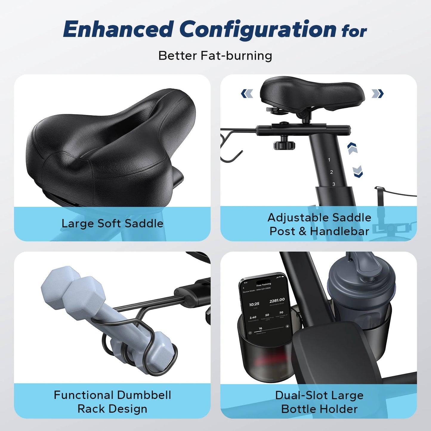 Merach Exercise Bike Brake Pad Stationary With Exclusive App