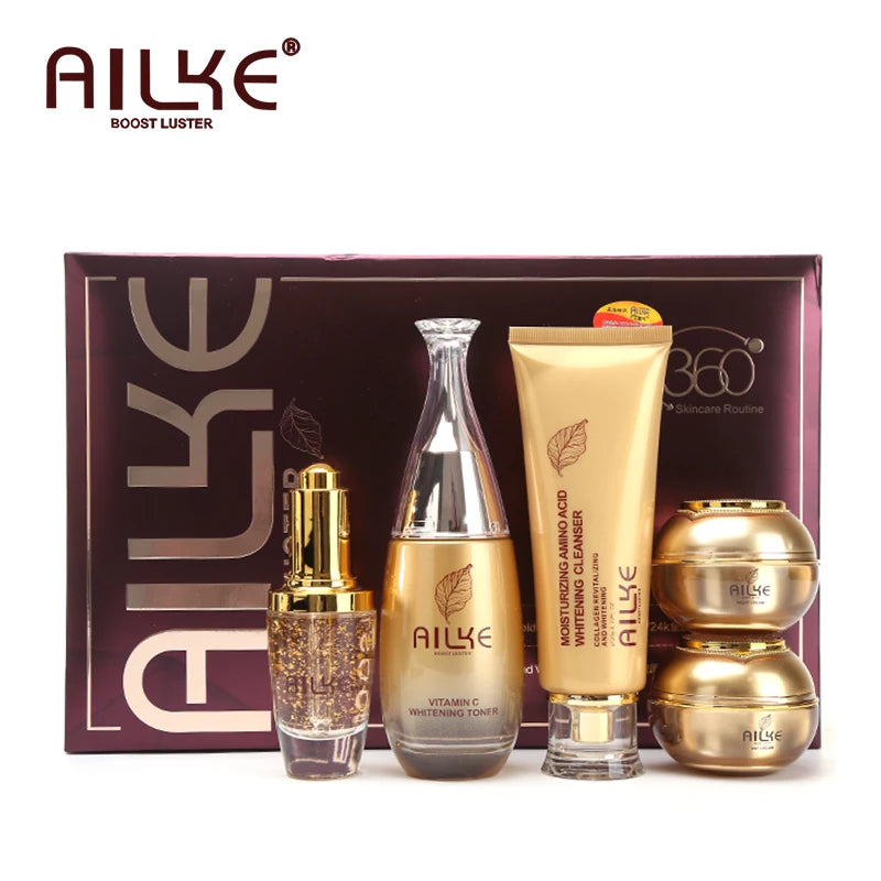 AILKE 24K Collagen Facial Whitening Set Moisturizing