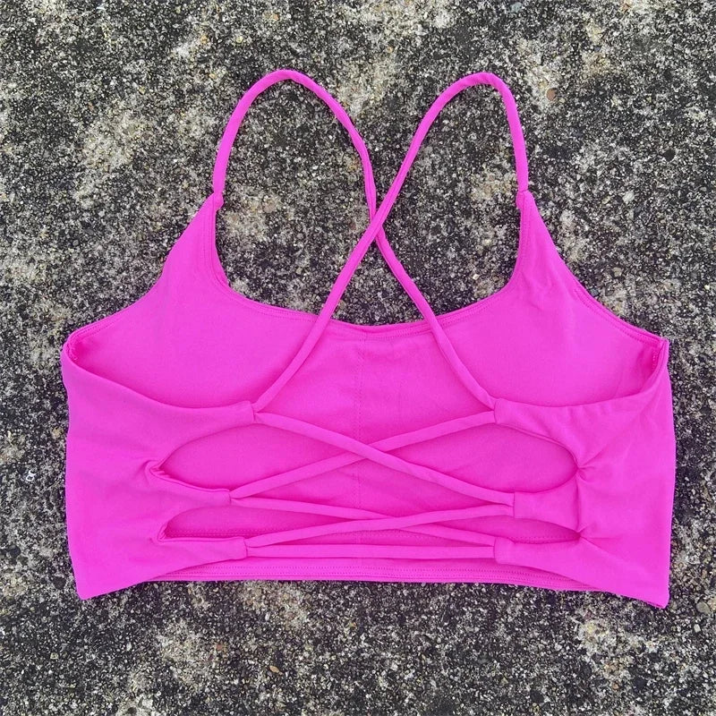 Women Crossback Sports Bra Top For Gym And Yoga Padded
