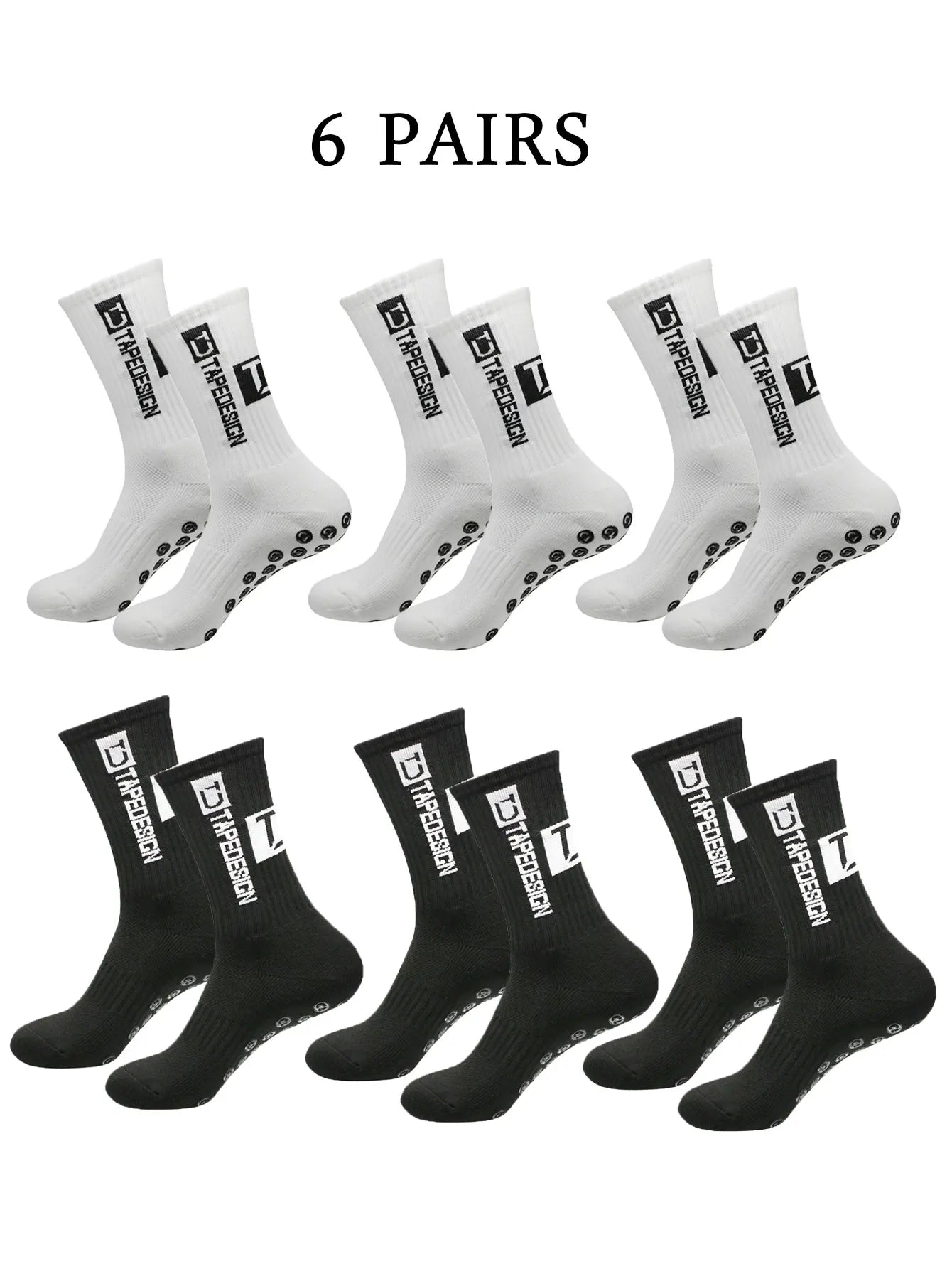NONECN Football Socks Unisex Mid Length Anti Slip Training Thickened
