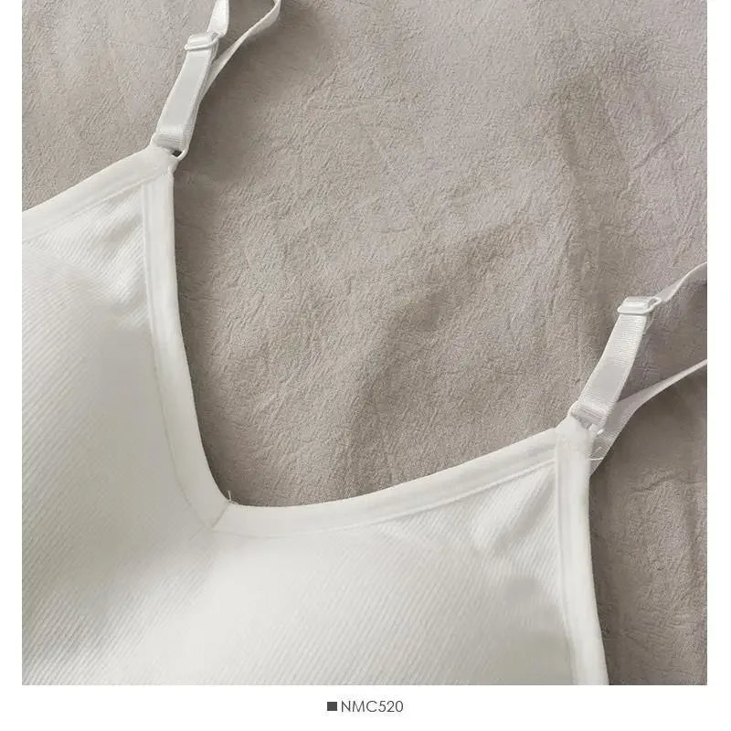 Womens Built In Bra Tank Top Camisole Yoga Crop Top