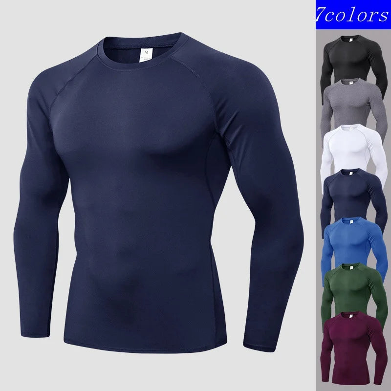 NONECN Compression Long Sleeve Workout Shirt Base Layer