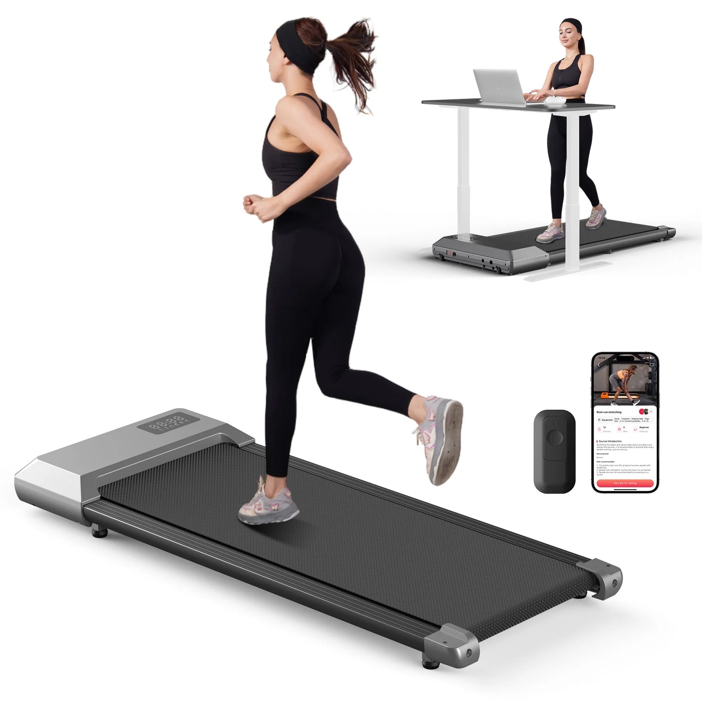 Superun 2.5 HP Home Treadmill With LCD Data Display 2in1