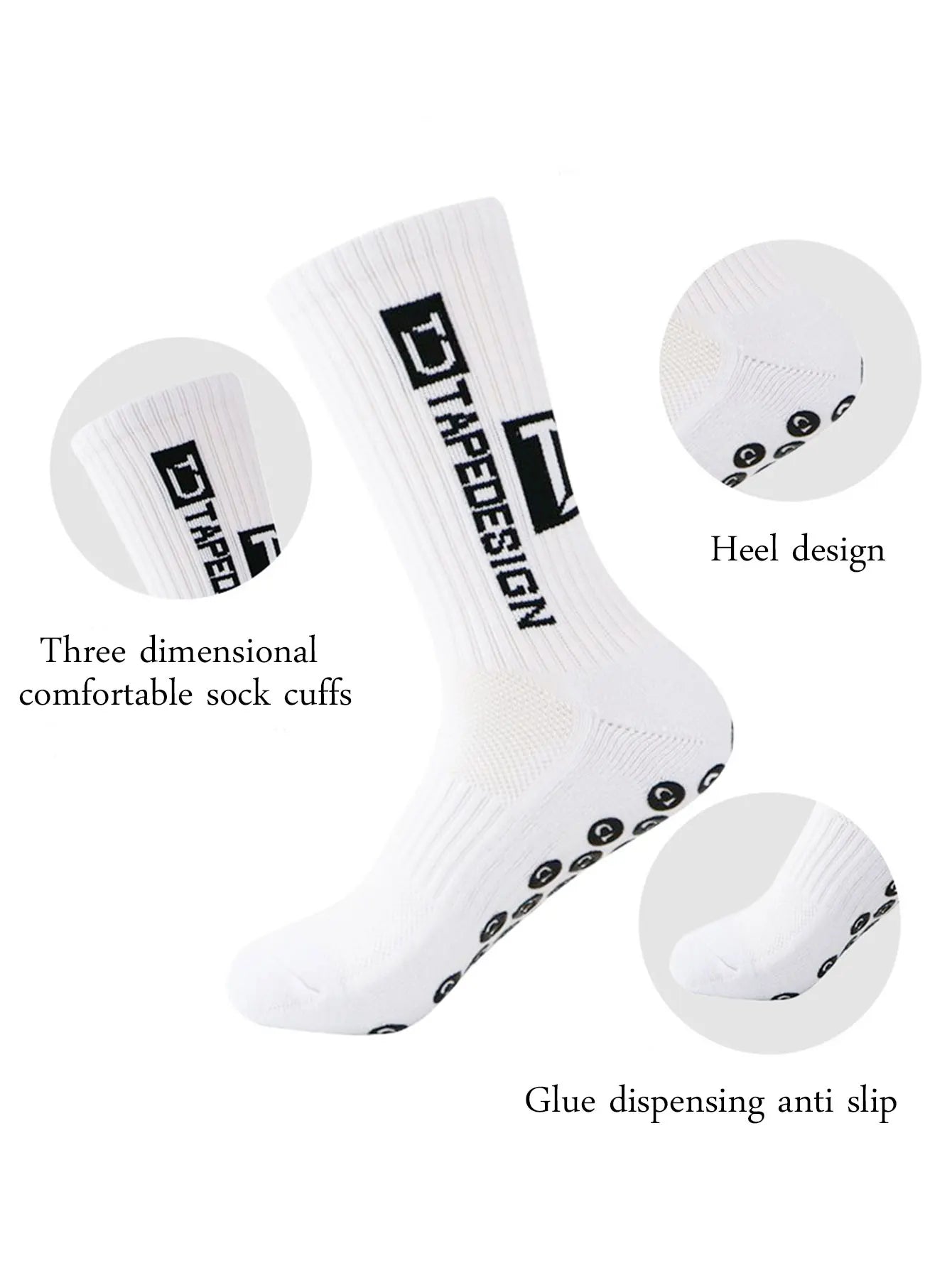 NONECN Football Socks Unisex Mid Length Anti Slip Training Thickened