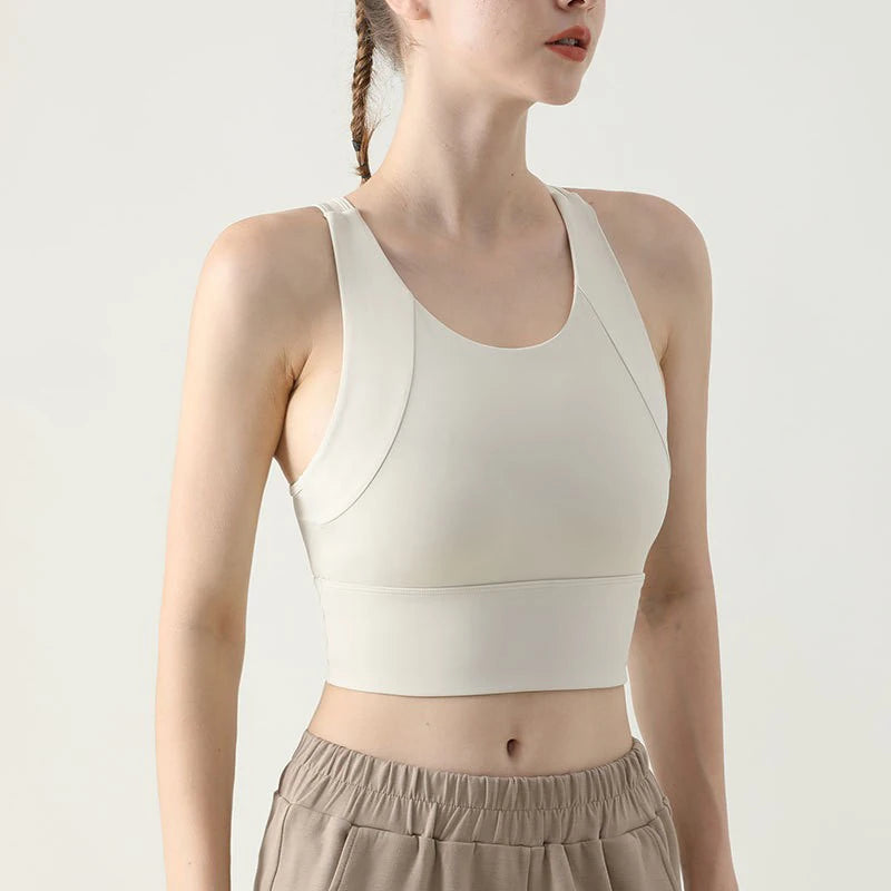 Womens Push Up Sports Bra Breathable Yoga Gym Running Vest
