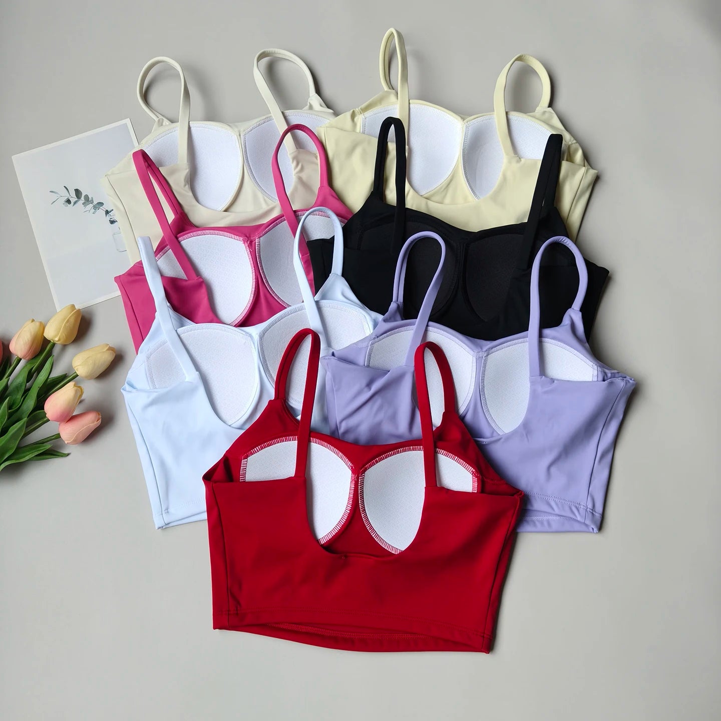 NONECN Breathable Push Up Sports Bra For Women Yoga Top