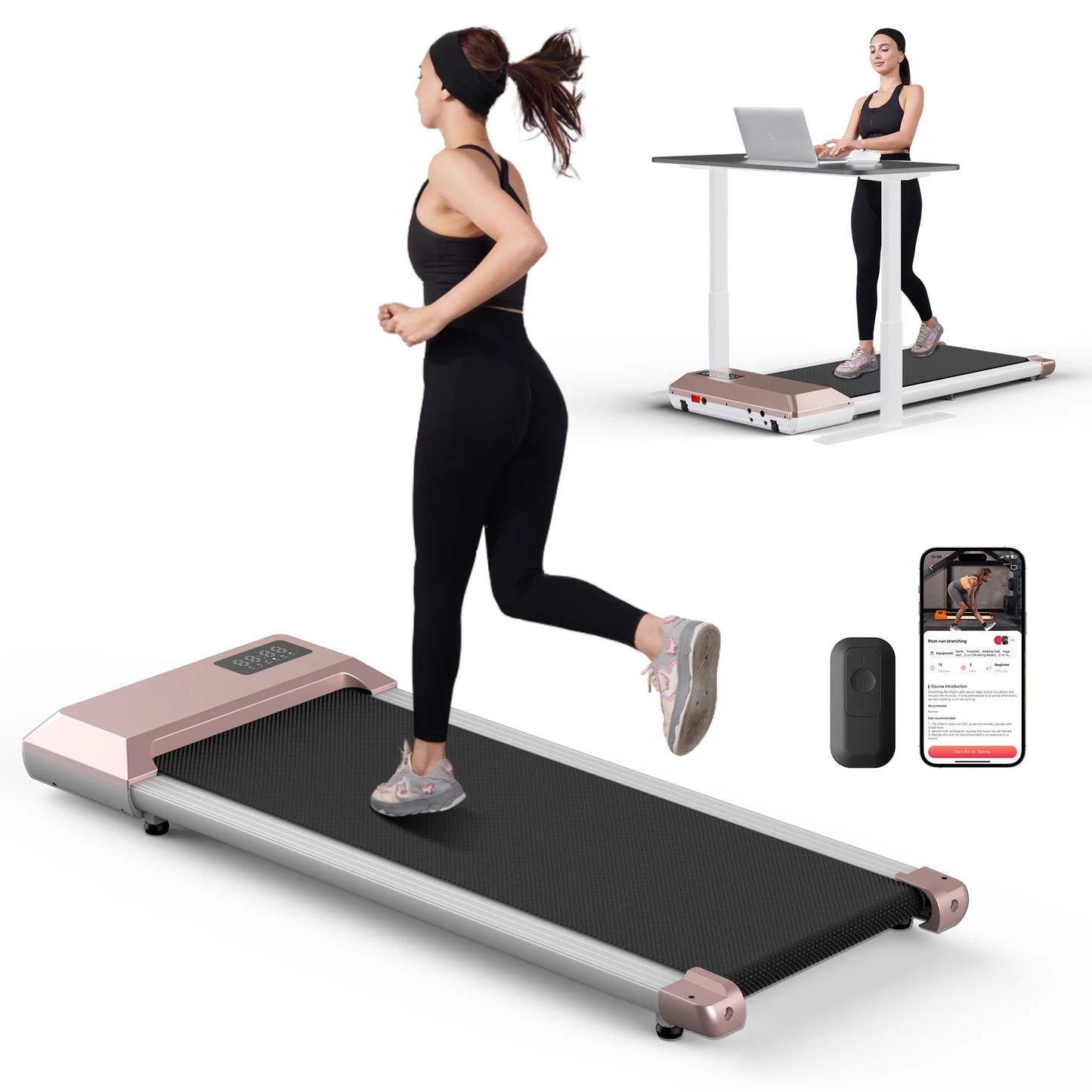 Superun 2.5 HP Home Treadmill With LCD Data Display 2in1