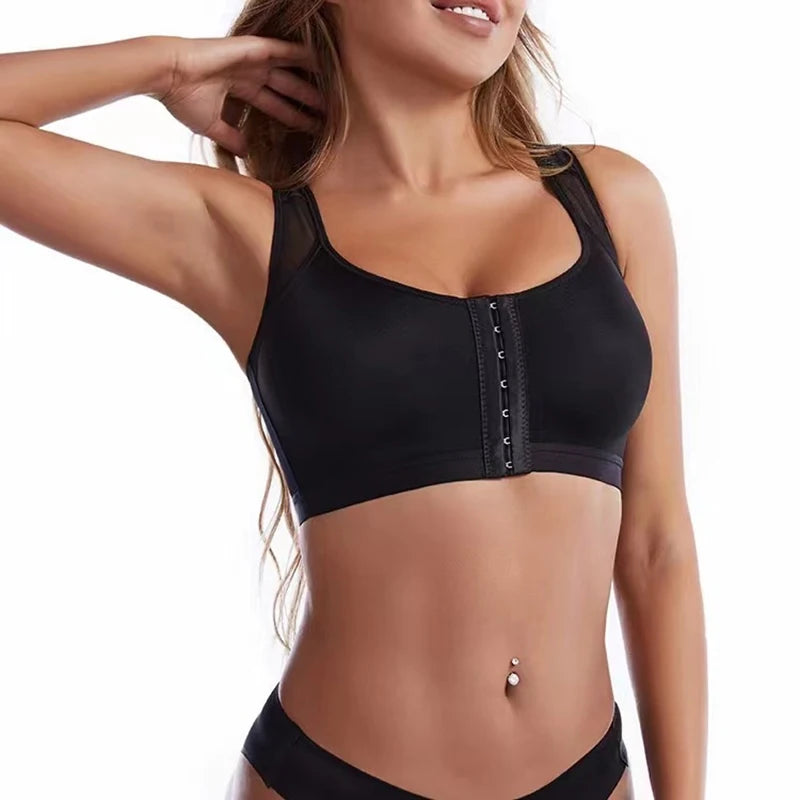 Women Front Open Post Surgical Recovery Bra Wire Free