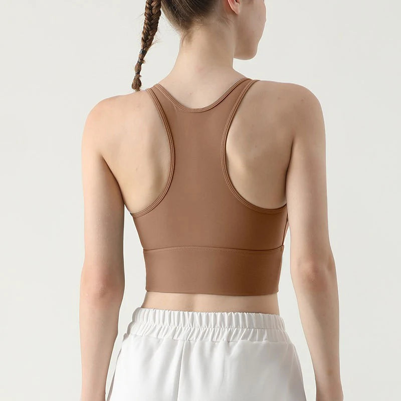 Womens Push Up Sports Bra Breathable Yoga Gym Running Vest