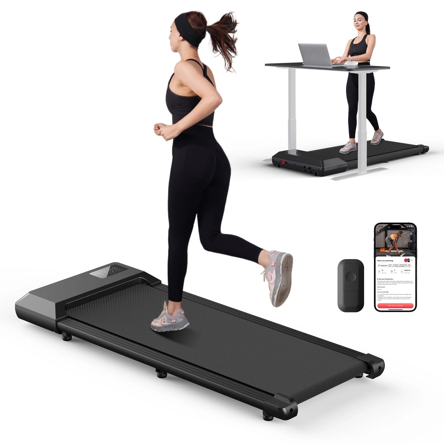 Superun 2.5 HP Home Treadmill With LCD Data Display 2in1