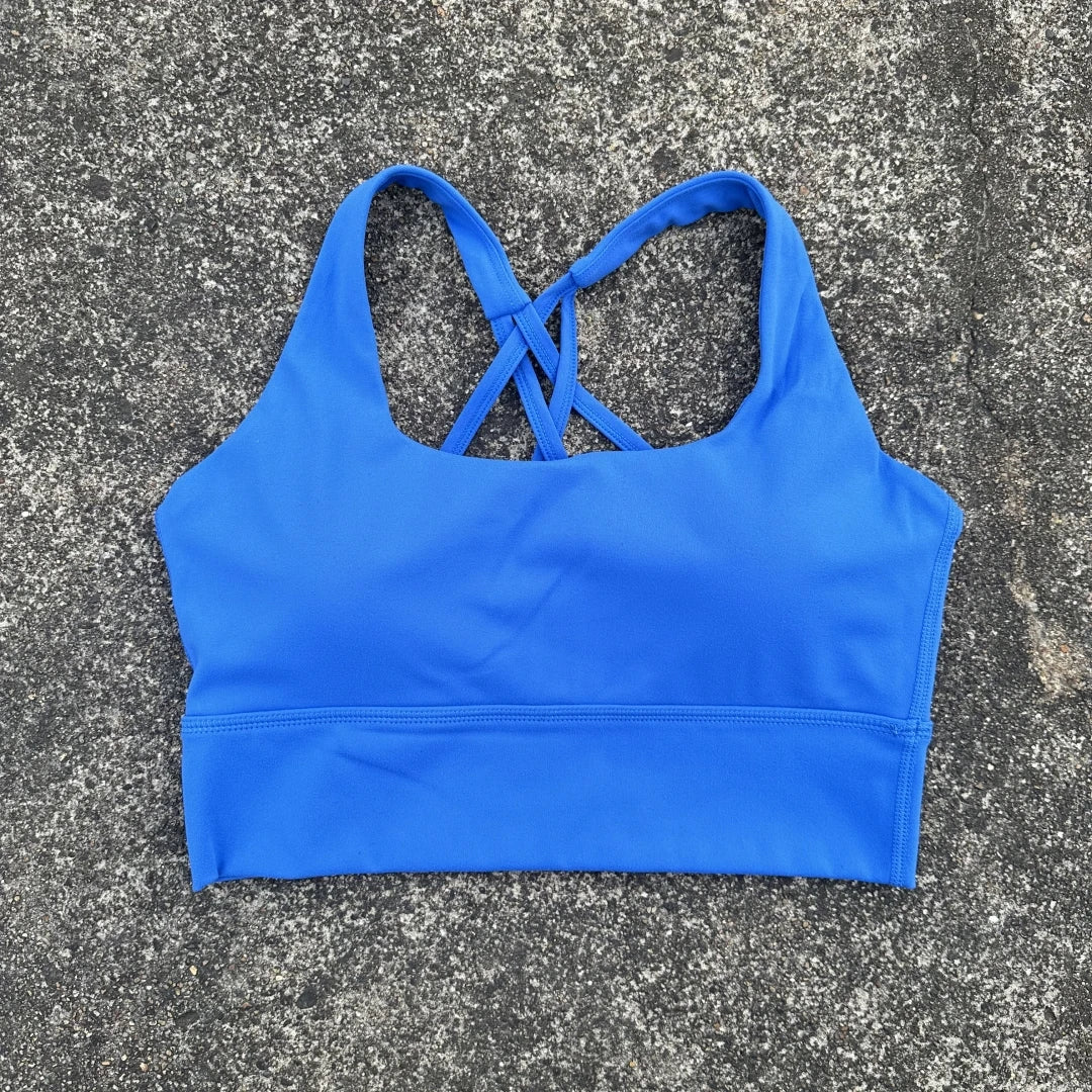 NONECN Cross Back Sports Bra For Women Fitness Yoga Top
