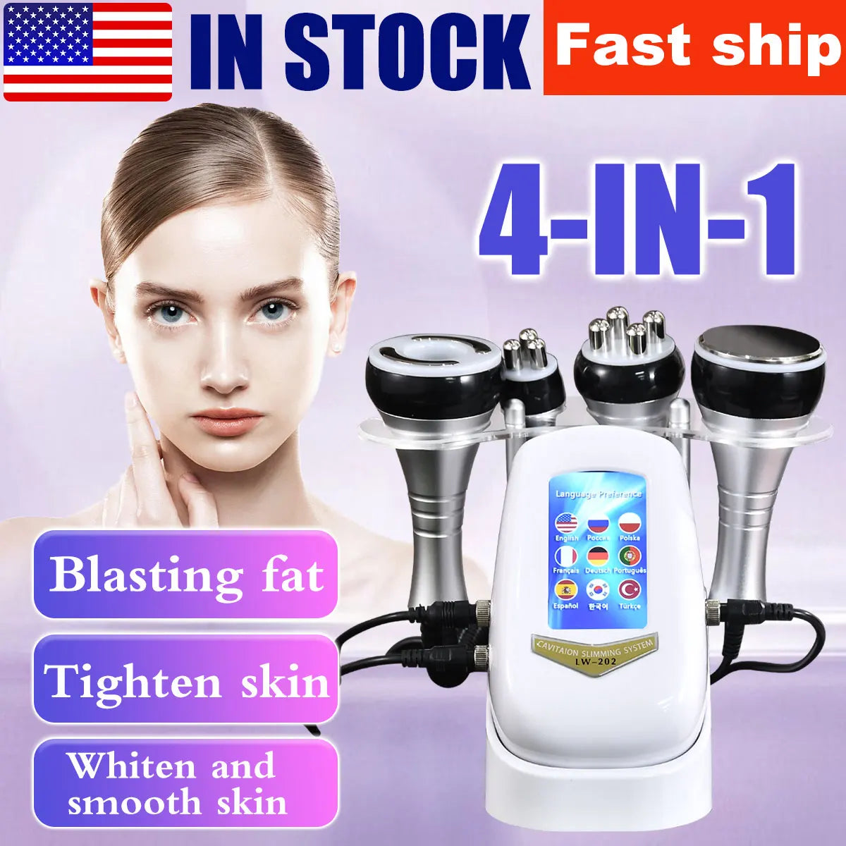 Amilibeauty 4in1 Cavitation Body Slimming Machine Vacuum Suction