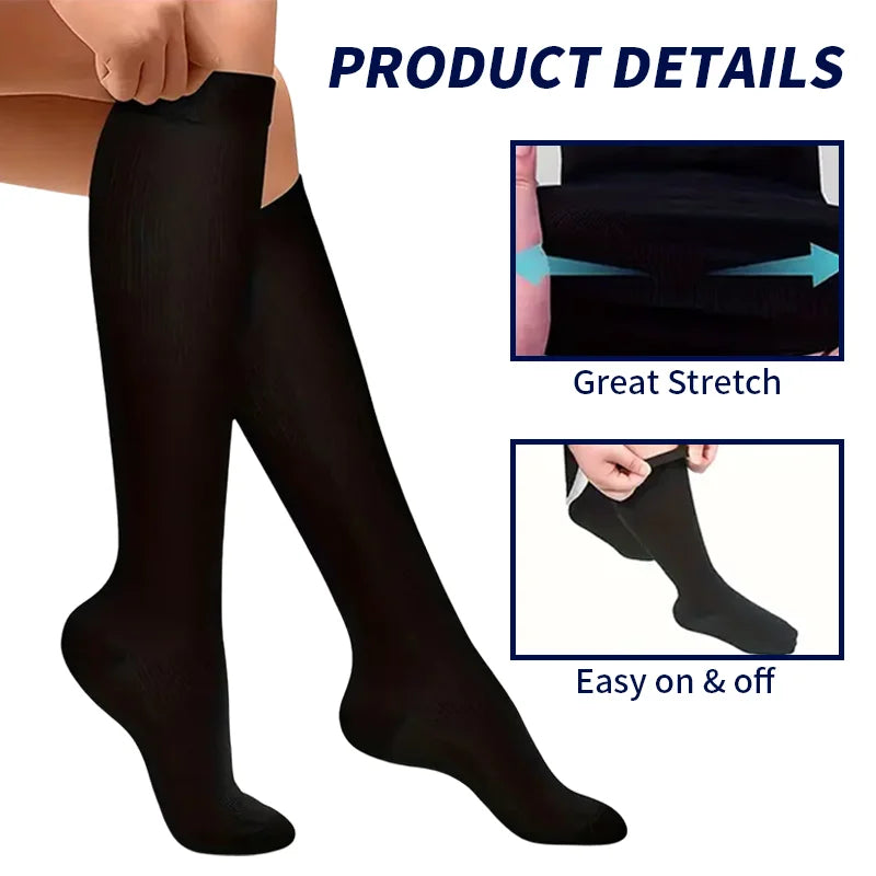NONECN Eight-Pair Compression Socks for Men and Women