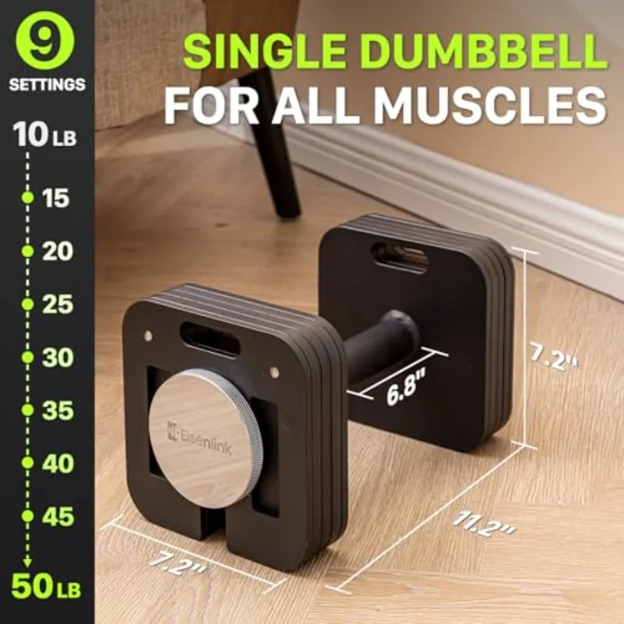 Eisenlink Adjustable Dumbbell Set 10 50 80lb Quick Lock