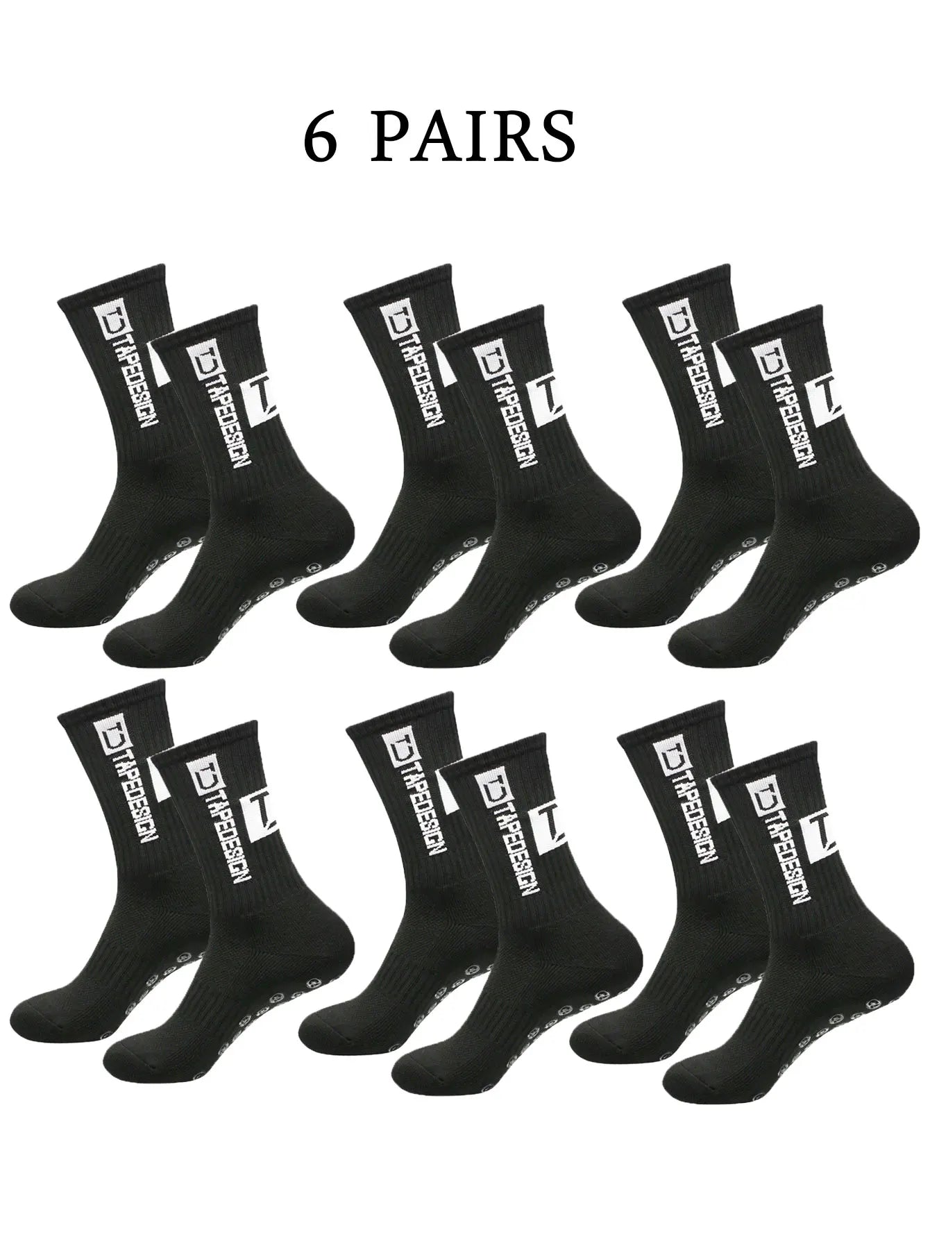 NONECN Football Socks Unisex Mid Length Anti Slip Training Thickened