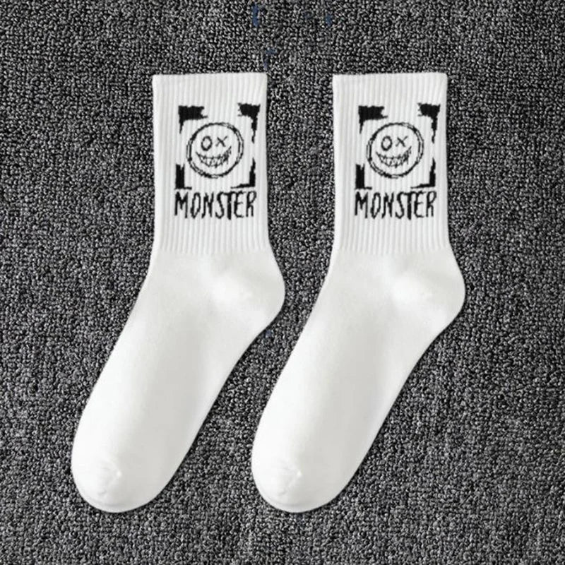 Unisex Harajuku Graffiti Socks Devil Grimace Hip Hop