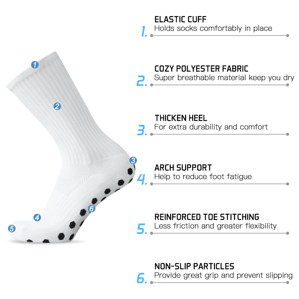 NONECN Anti Slip Soccer Socks Breathable Quick Dry For Football