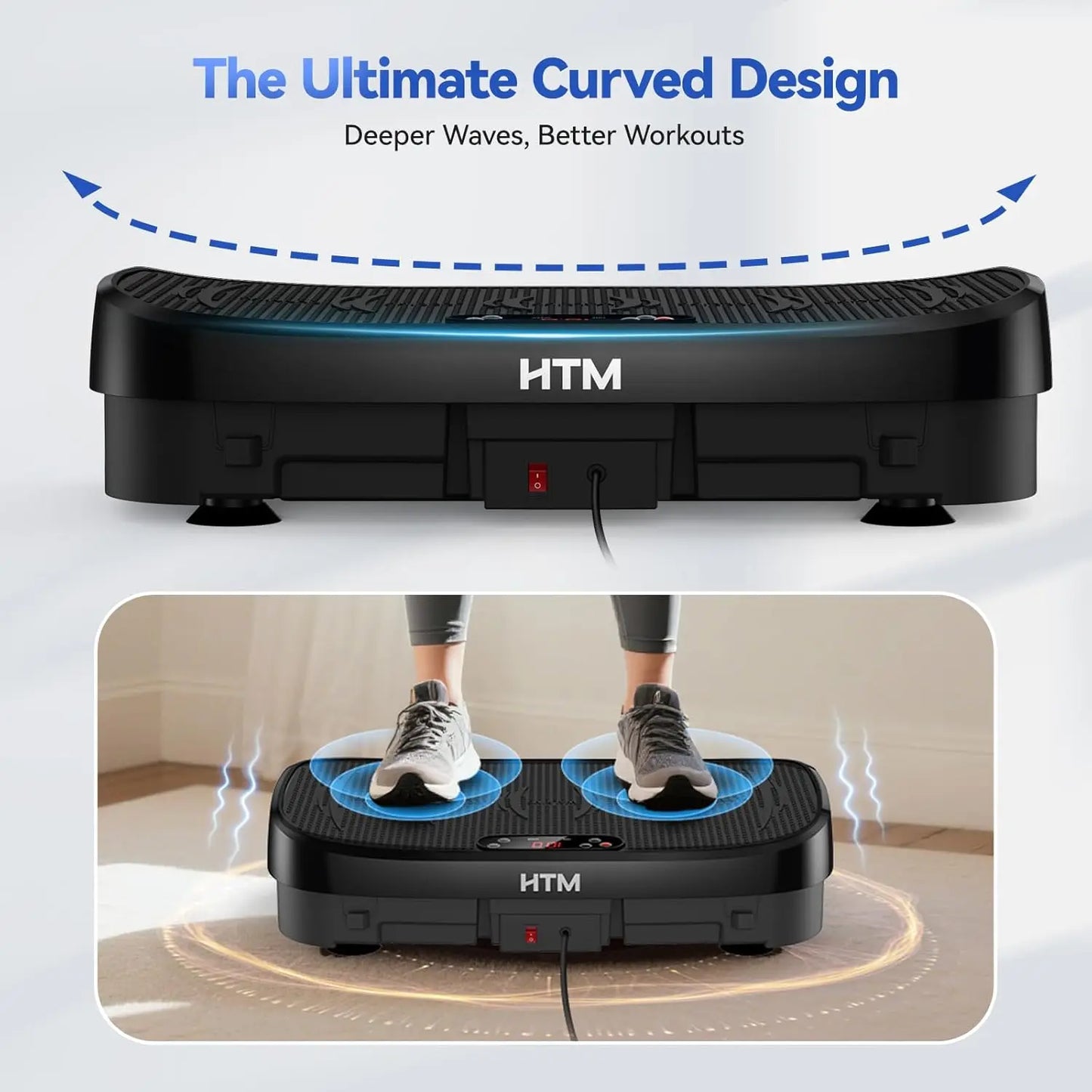 HTM Vibration Plate Fitness Multifunction Trainer 330 Pounds
