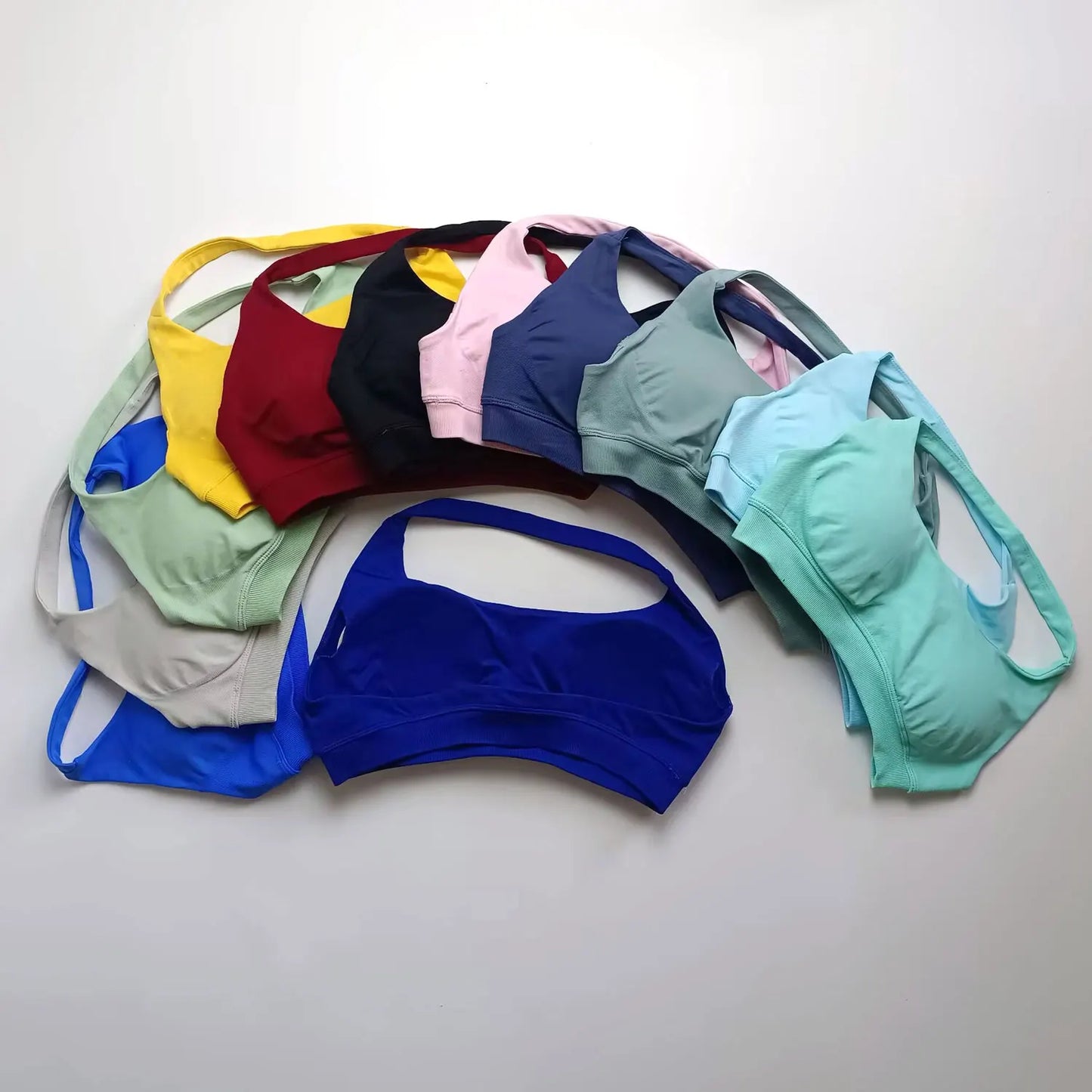Impact Sports Bra Women Seamless Halter Top Open Back