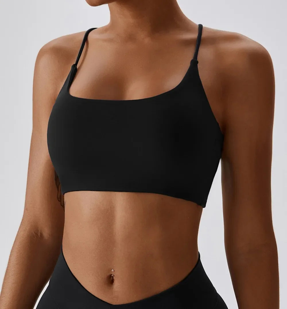 Women Crossback Sports Bra Top For Gym And Yoga Padded