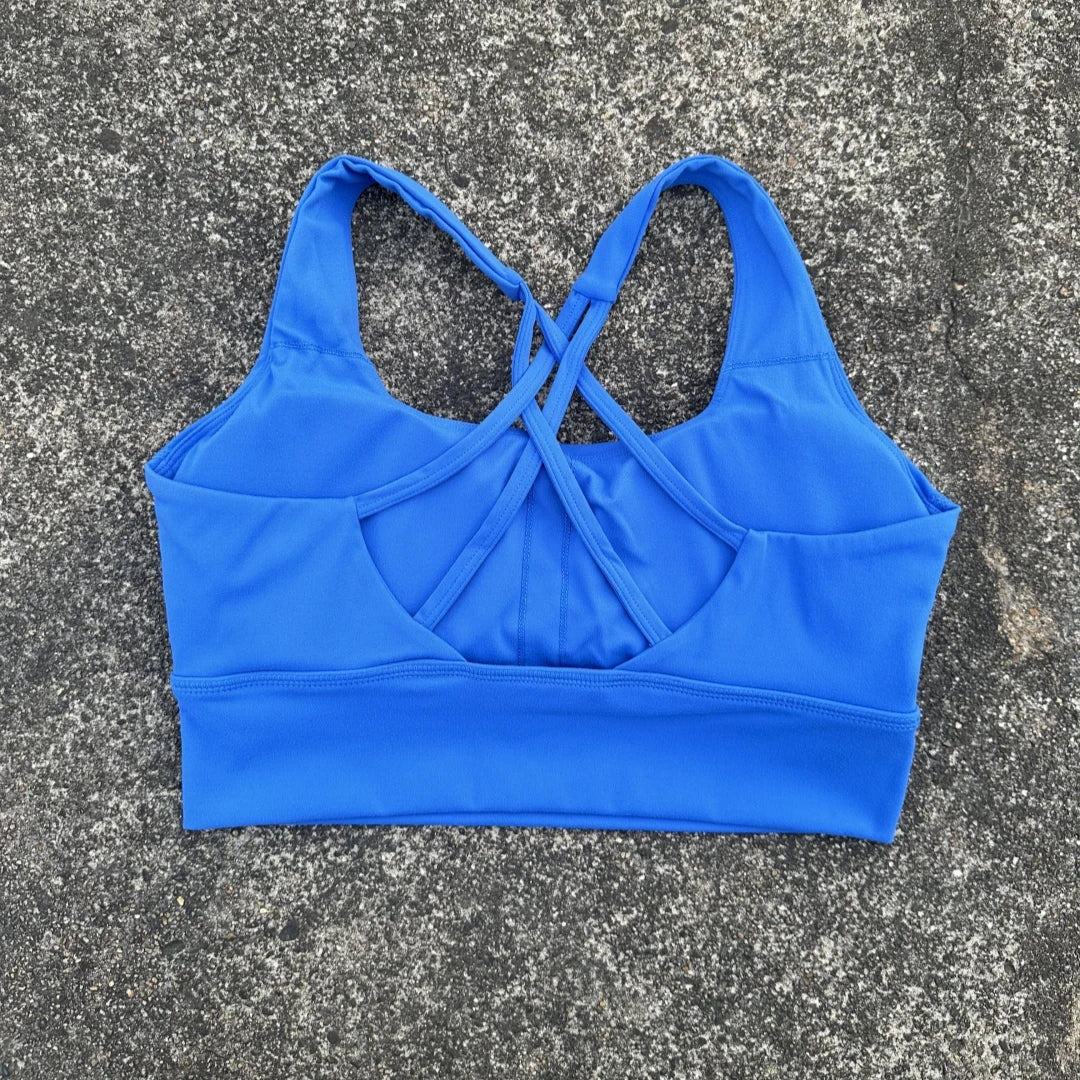 NONECN Cross Back Sports Bra For Women Fitness Yoga Top