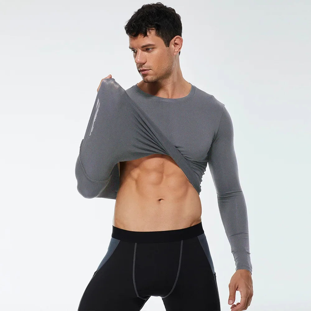 Womens Autumn Winter Compression Running T Shirt Long Sleeve