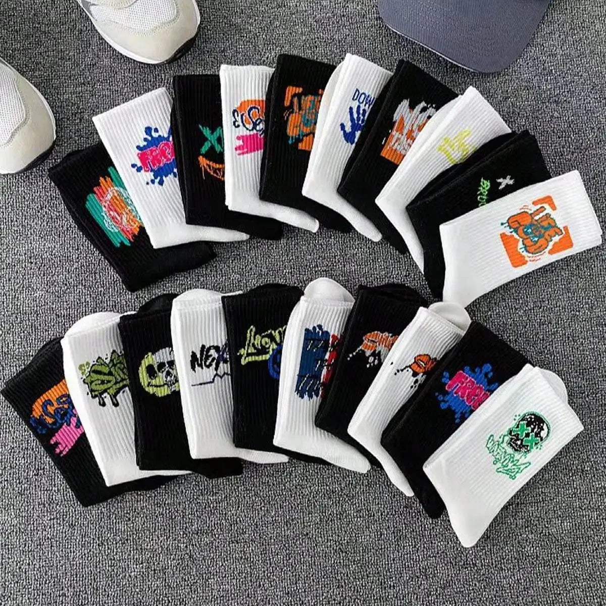NONECN Humorous Socks Set for Men and Women 10 Pairs