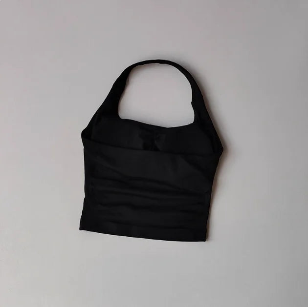Women's Quick Dry Halter Yoga Bra With Built-In Support