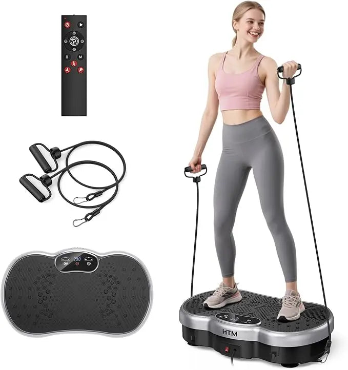 HTMM Calorie Tracking Vibration Plate Power Machine Home Gym Fitness
