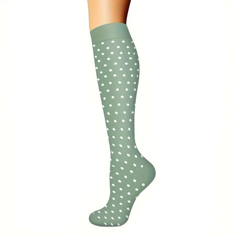 Women Knee High Compression Socks Six Pairs For Running