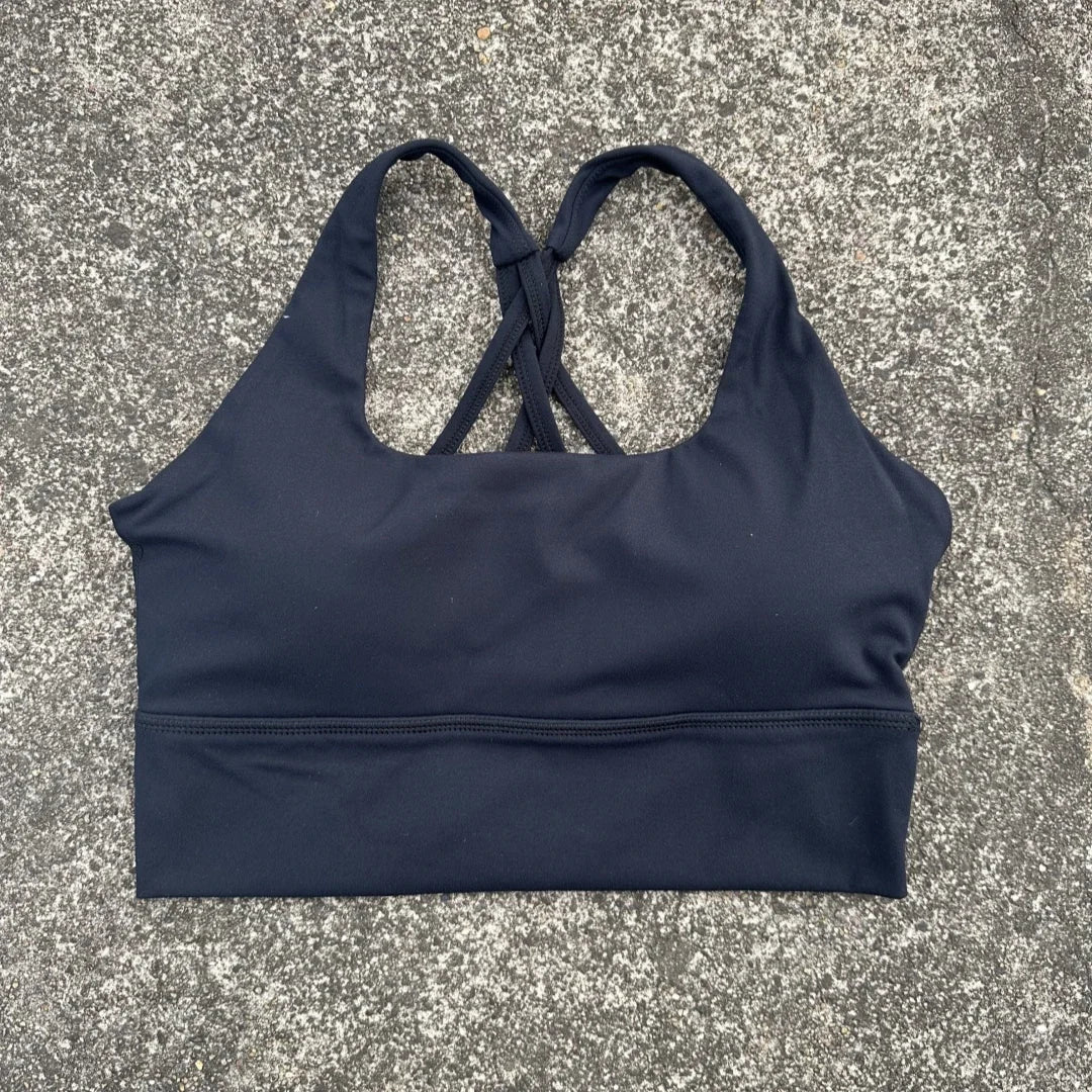 NONECN Cross Back Sports Bra For Women Fitness Yoga Top