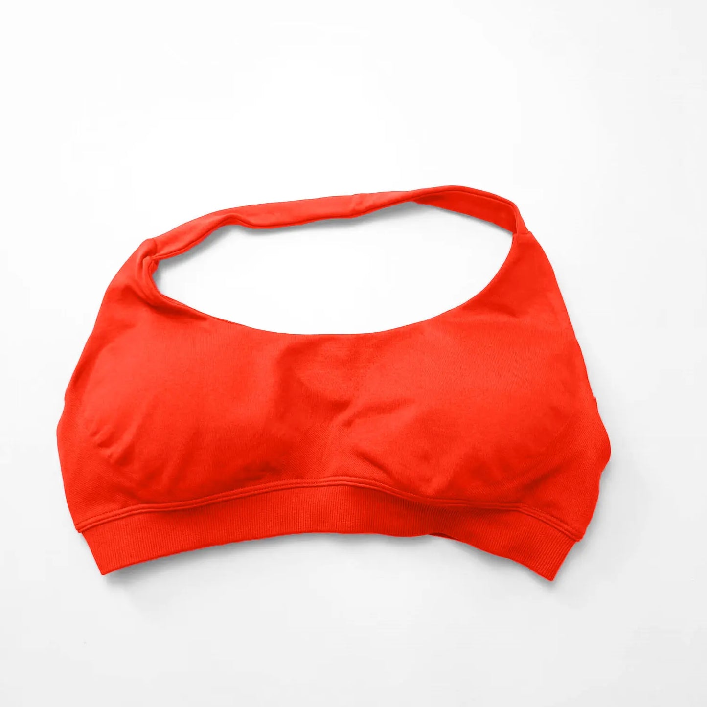 Impact Sports Bra Women Seamless Halter Top Open Back