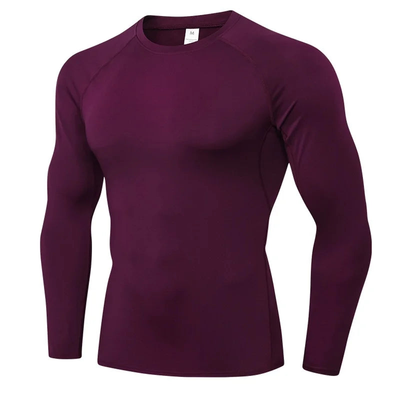NONECN Compression Long Sleeve Workout Shirt Base Layer