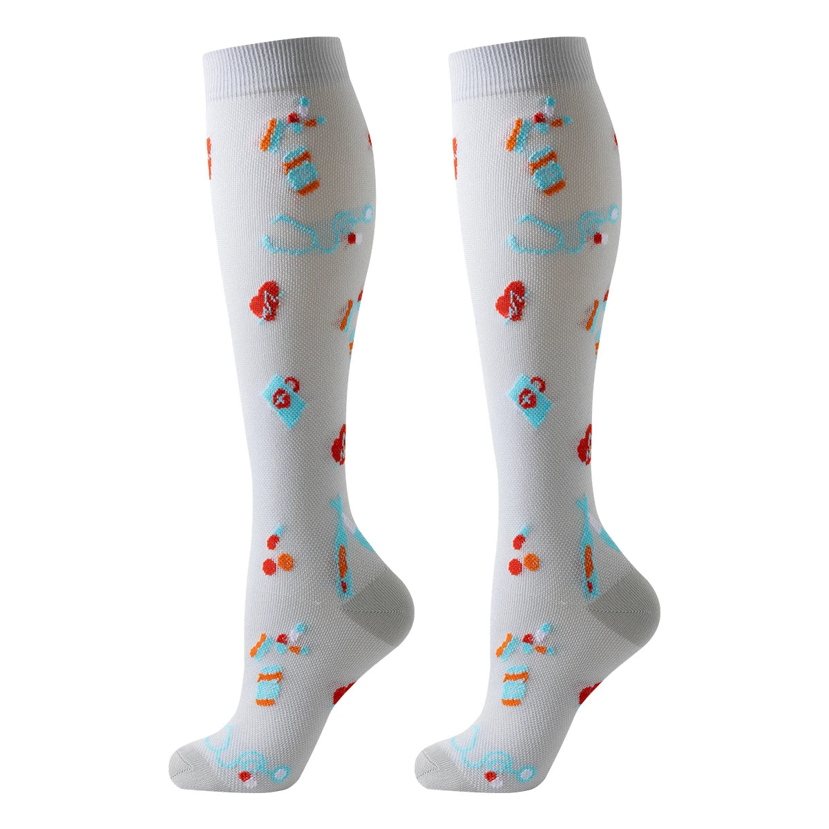 NONECN Womens Athletic Compression Socks Breathable Knee High