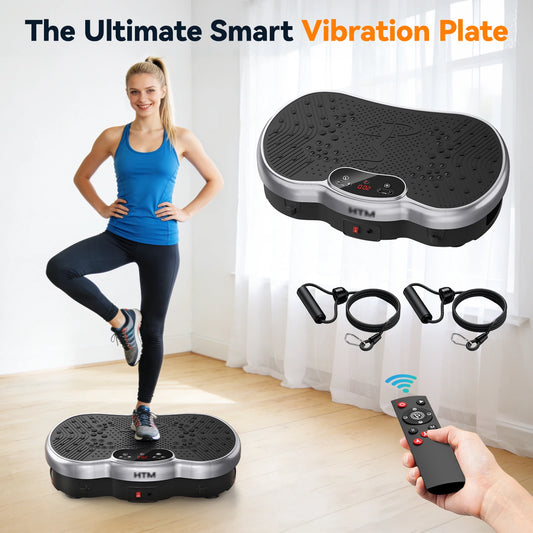 HTMM Calorie Tracking Vibration Plate Power Machine Home Gym Fitness