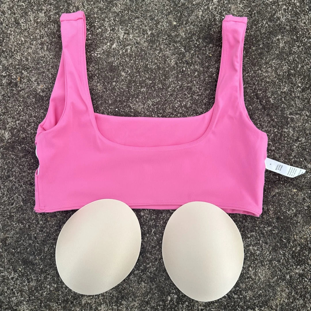 Women's Hollow Back Sports Bra Top With Shoulder Straps