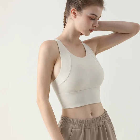 Womens Push Up Sports Bra Breathable Yoga Gym Running Vest