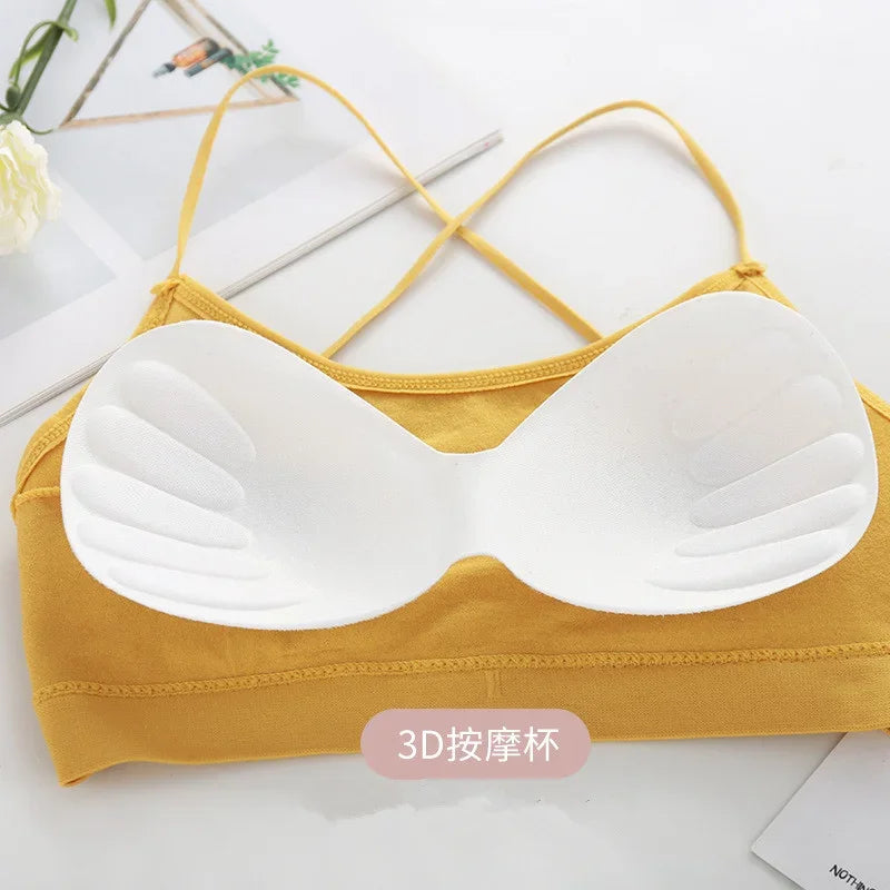 Women Cross Strap Sports Bra Breathable Push Up Yoga Top