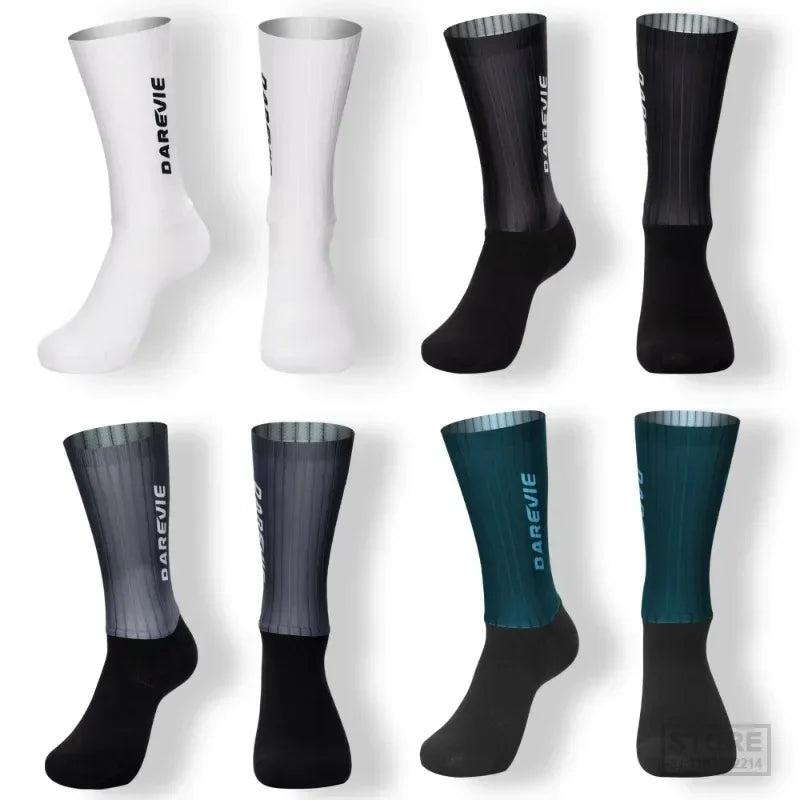 Cycling Socks Aero Sock Speed Breathable Anti Slip For Men
