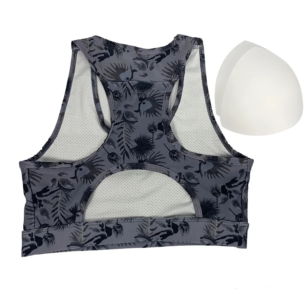 NONECN Women's Sports Bra Without Steel Ring Adjustable Belt