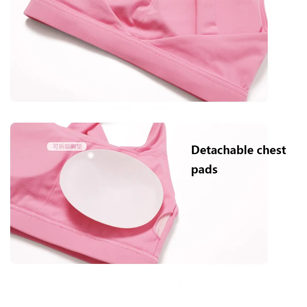 Cross Back Sports Bra Breathable Quick Dry Yoga Running Fitness