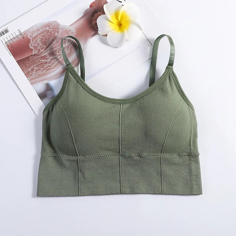 Backless Seamless Sports Bra For Yoga With Adjustable Straps