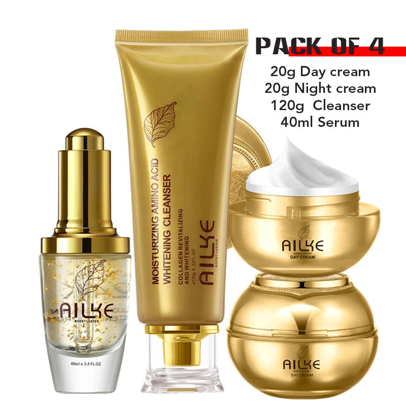 AILKE 24K Collagen Facial Whitening Set Moisturizing