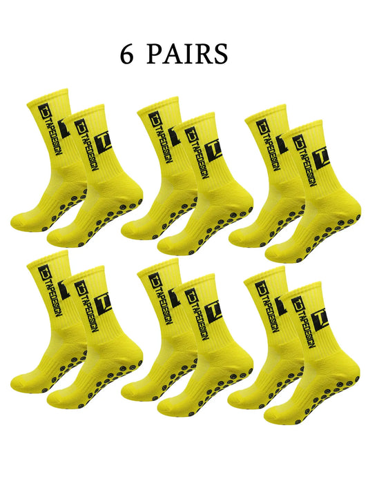 NONECN Football Socks Unisex Mid Length Anti Slip Training Thickened