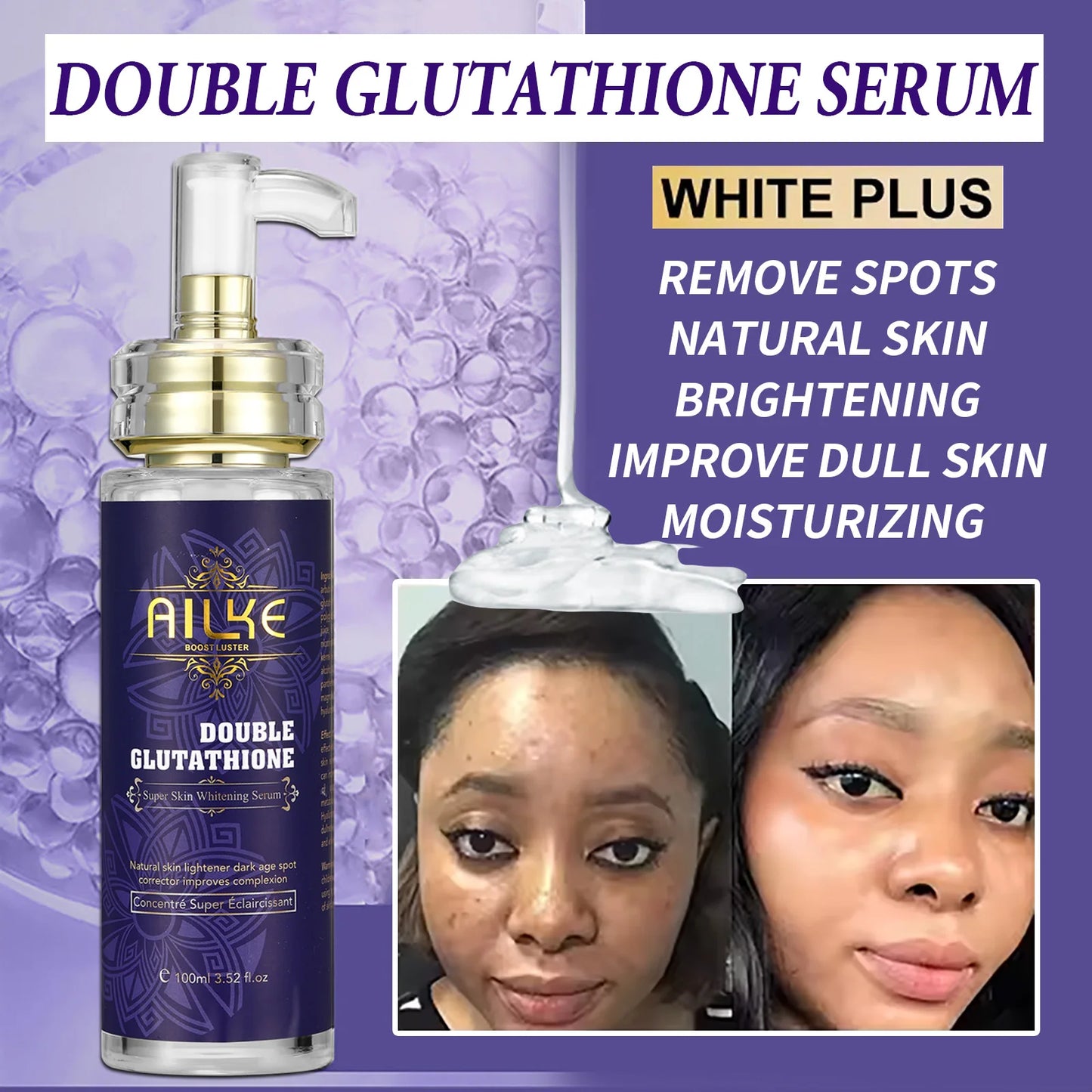 AILKE Double Glutathione Whitening Skin Care For All Skin Types